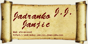Jadranko Janjić vizit kartica